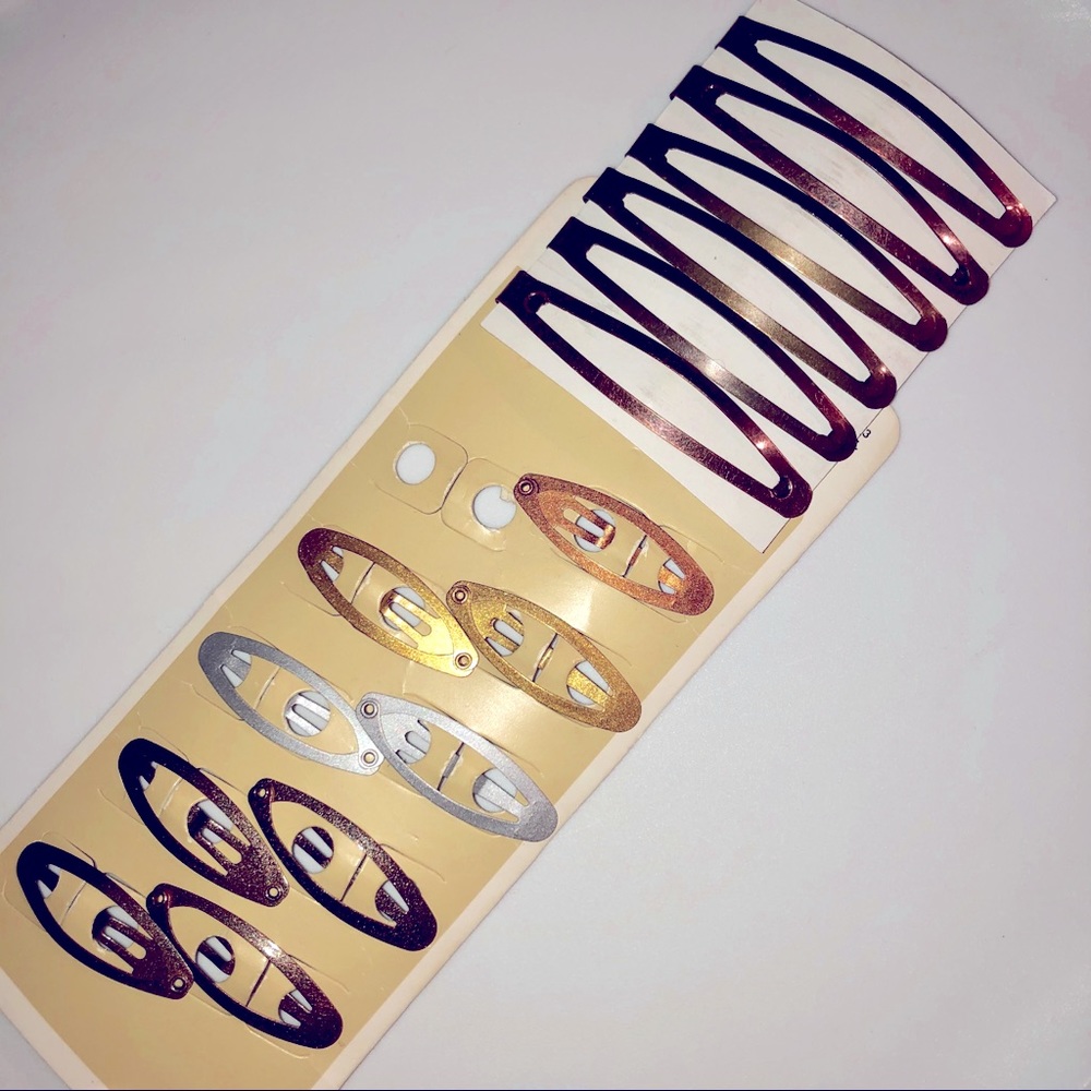✨Assorted gold, silver, bronze snap clips